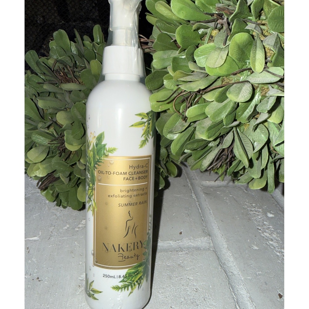 Nakery Beauty Hydra-C Oil to‎ Foam Cleanser Face/Body Summer Rain NEW Sealed